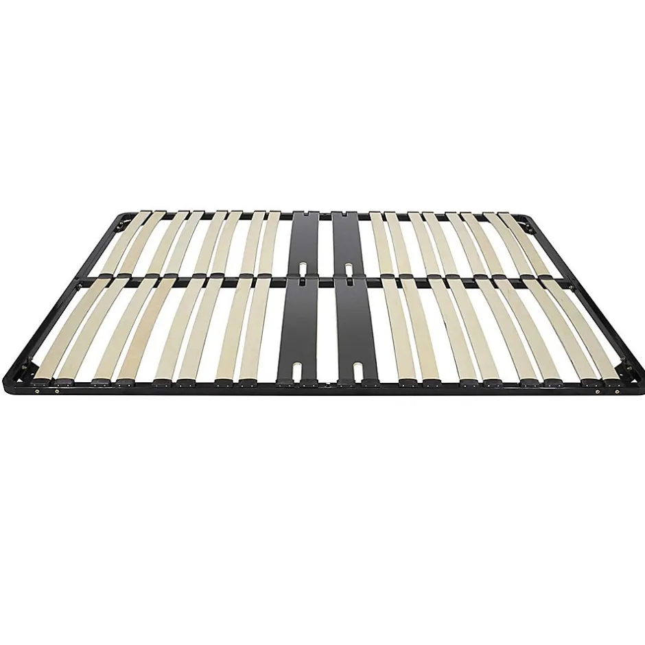 Monmobilierdesign Sommier Ergonomique à Lattes Avec Zone Lombaire Renforcée 200x200 Cm