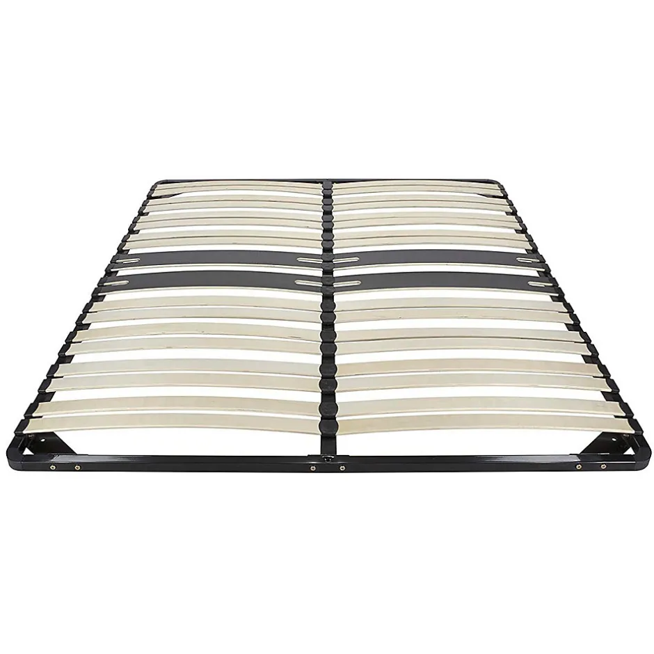 Monmobilierdesign Sommier Ergonomique à Lattes Avec Zone Lombaire Renforcée 200x200 Cm