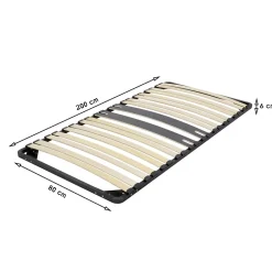 Monmobilierdesign Sommier Ergonomique à Lattes Avec Zone Lombaire Renforcée 80x200 Cm Sale
