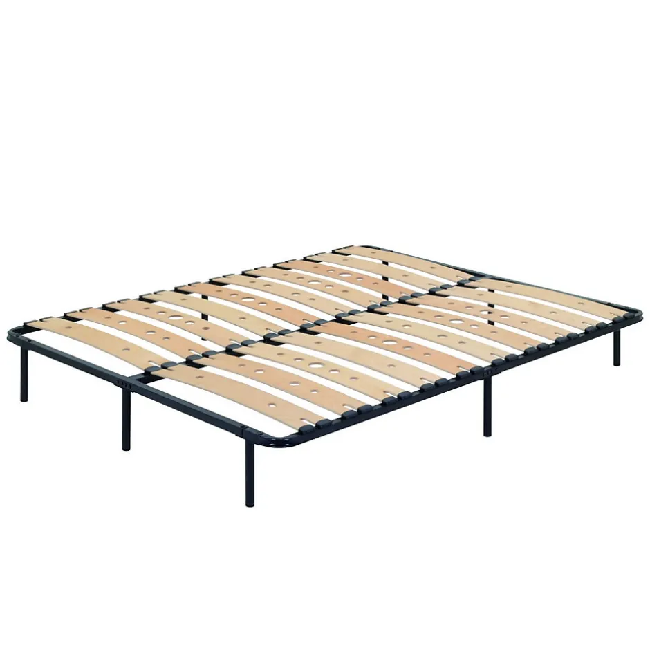 Monmobilierdesign Sommier Ergonomique à Lattes Larges Et Flexibles En Bois De Bouleau 180x200 Cm Avec Pieds