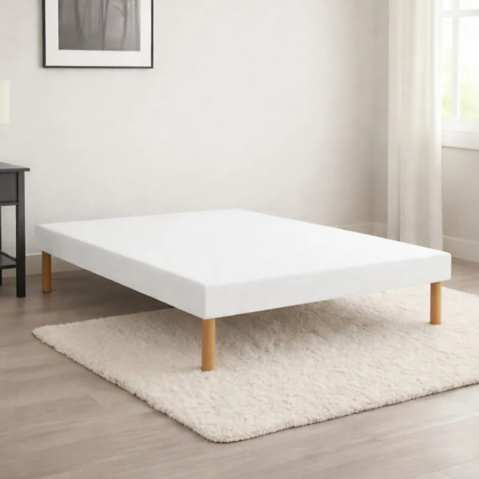 Essenzia Sommier TRADITION GRAPHIC 13cm Blanc 90x200 Lattes
