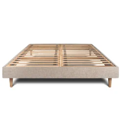 Sommeil De Plomb Sommier Kit Tissu Beige brun 140x200 H29cm