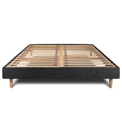 Sommeil De Plomb Sommier Kit Tissu Noir 150x200 H29cm Outlet