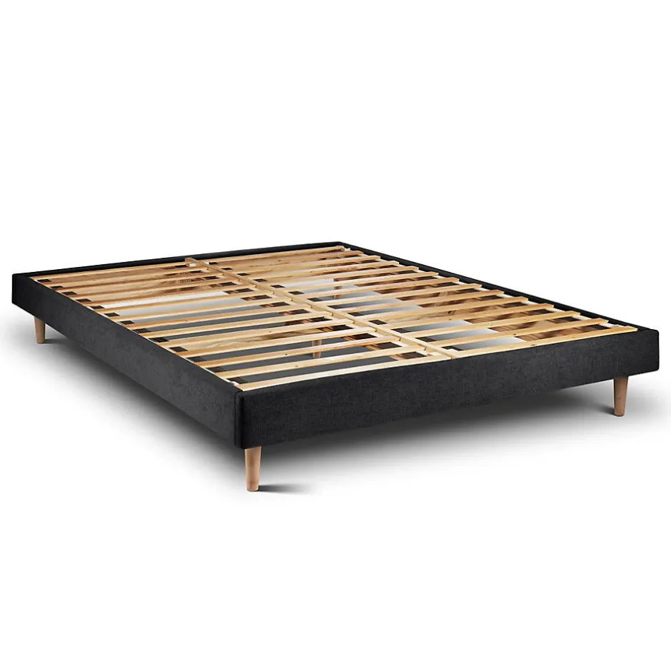 Sommeil De Plomb Sommier Kit Tissu Noir 160x200 H29cm