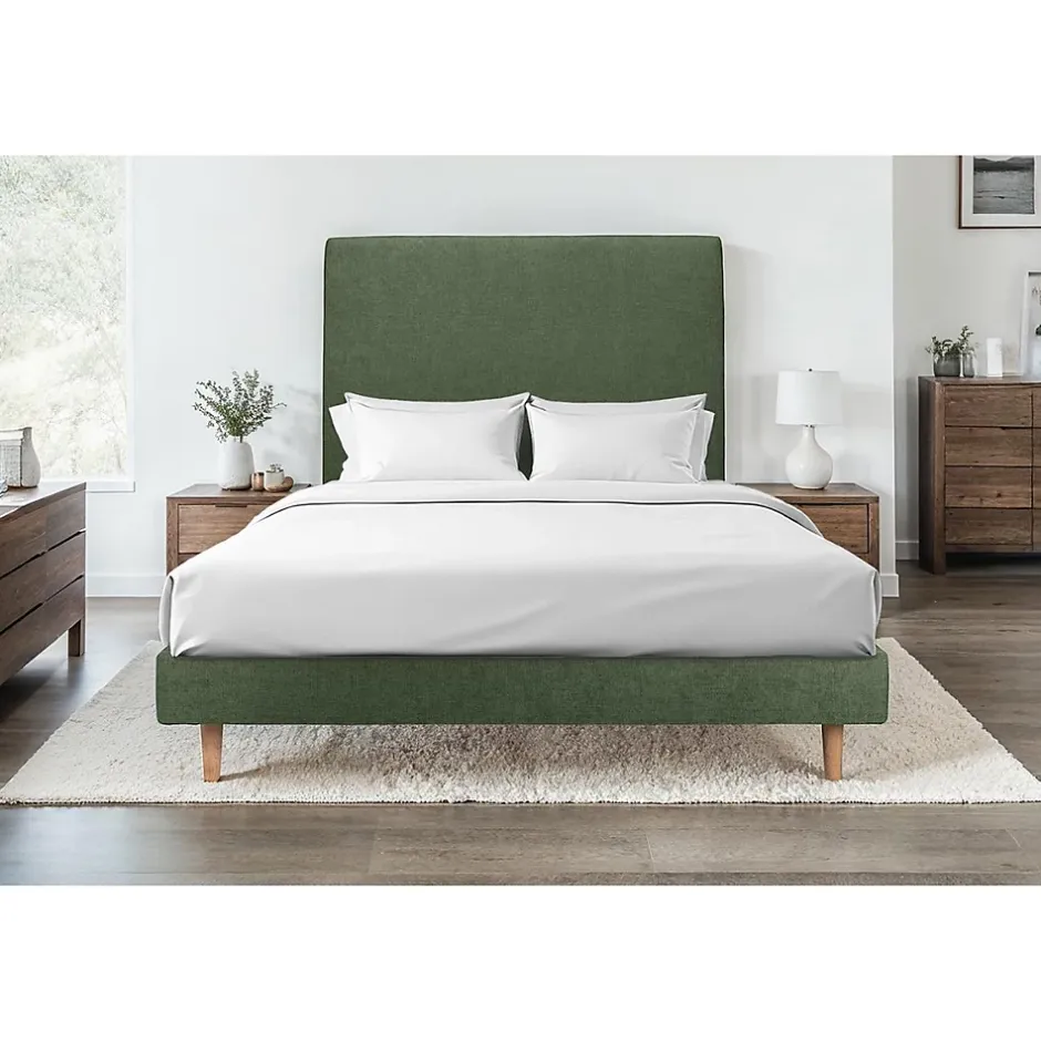 Sommeil De Plomb Sommier Kit Tissu Vert 160x200 H29cm Discount