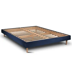 Sommeil De Plomb Sommier Kit Velours Bleu 180x200 H29cm