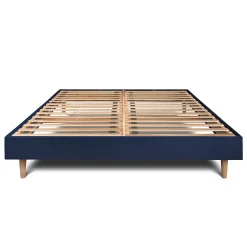 Sommeil De Plomb Sommier Kit Velours Bleu 140x190 H29cm Sale
