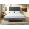 Sommeil De Plomb Sommier Kit Velours Gris anthracite 140x200 H29cm