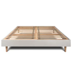 Sommeil De Plomb Sommier Kit Velours Gris clair 160x200 H29cm