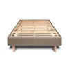 Sommeil De Plomb Sommier Kit Velours Taupe 90x200 H29cm