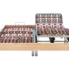 Vente-unique Sommier électrique de relaxation déco 2x78 plots - 2 x 90 x 200 cm - Chêne naturel - NAFURI de YSMÉE Online