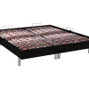 Vente-unique Sommier électrique de relaxation déco 2x65 plots - 2 x 80 x 200 cm - Noir - NAFURI de YSMÉE