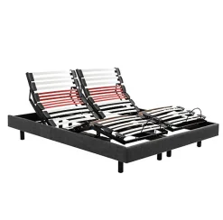 Epeda Sommier électrique HORIZON 80x200 Chiné Drak Grey Lattes