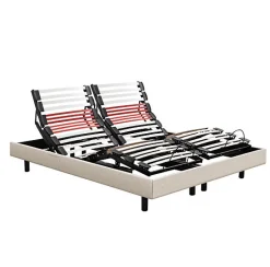 Epeda Sommier électrique HORIZON 2x80x200 Lin Lattes Discount