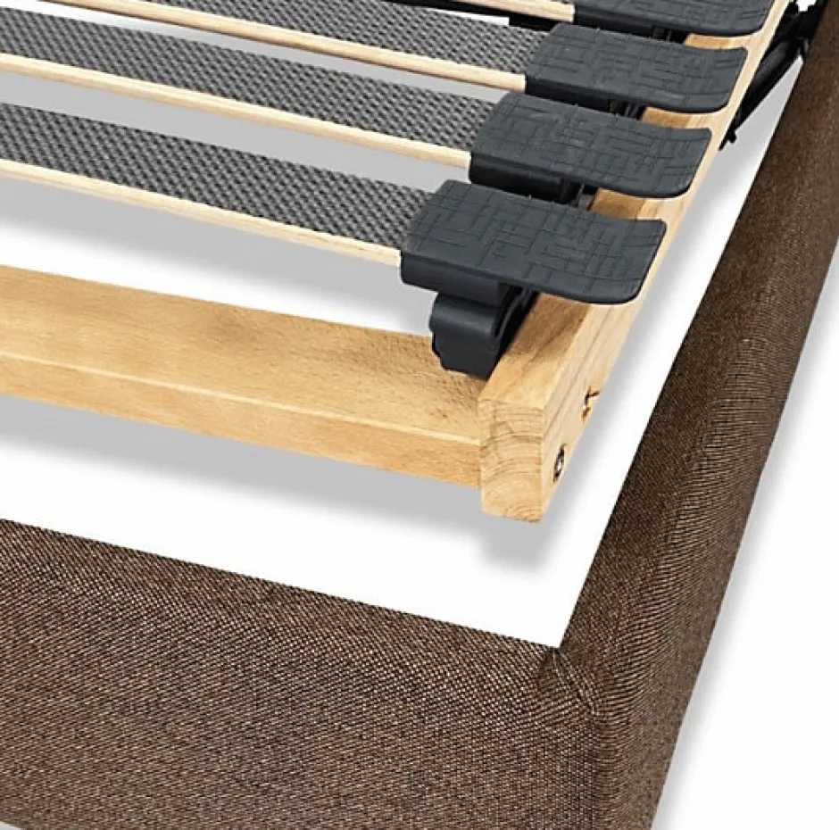 Essenzia Zen Sommier électrique DETENTE MARRON 2x90x200 Lattes
