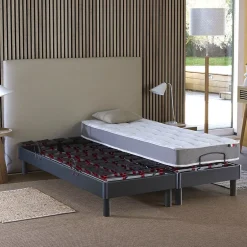 Idliterie Sommier électrique et matelas mousse à mémoire forme 90x190 Sale