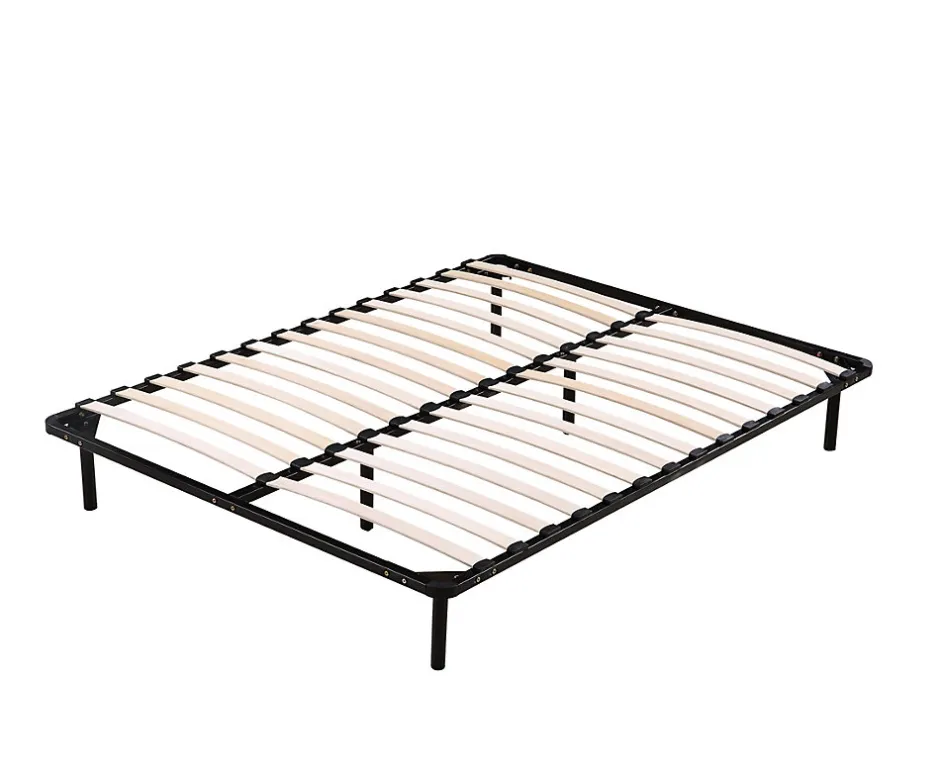 King Of Dreams Sommier Metal 140x190 - Cadre à lattes Julie - Épaisseur métal 1,2 mm - 14 lattes en 9 mm - Pieds 29 cm - Longévité et durabilité