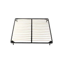 Provence Literie Sommier Metal 180x200 Cadre à lattes Julie - Pieds 29 cm - Épaisseur Metal 1,2 mm - 14 Lattes en 9 mm - L et Durabilité