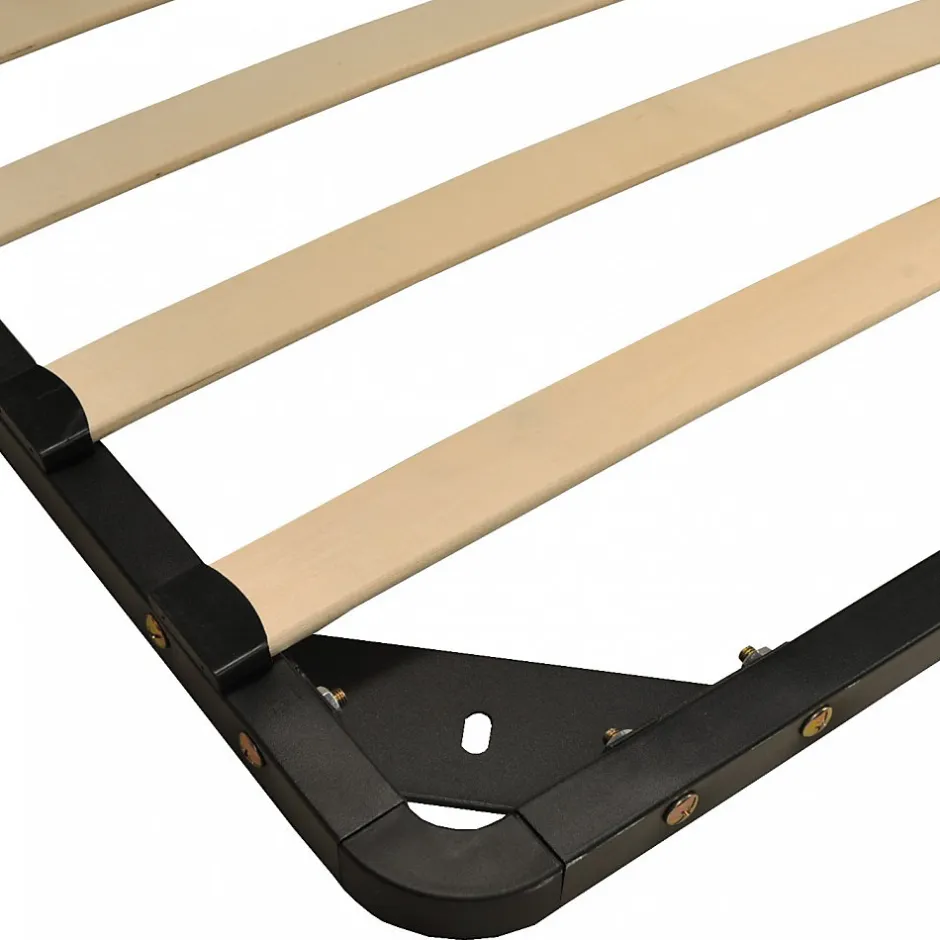 Weber Industries Sommier Métal RENO 160x200 cm + 1 pied amovible / Noir Clearance