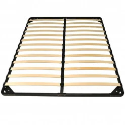 Weber Industries Sommier Métal RENO 140x190 cm + 1 pied amovible / Noir