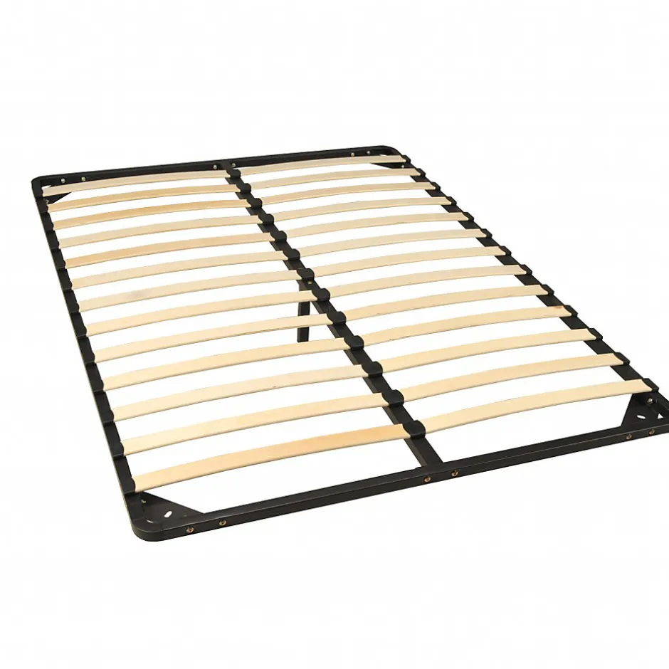 Weber Industries Sommier Métal RENO 140x190 cm + 1 pied amovible / Noir
