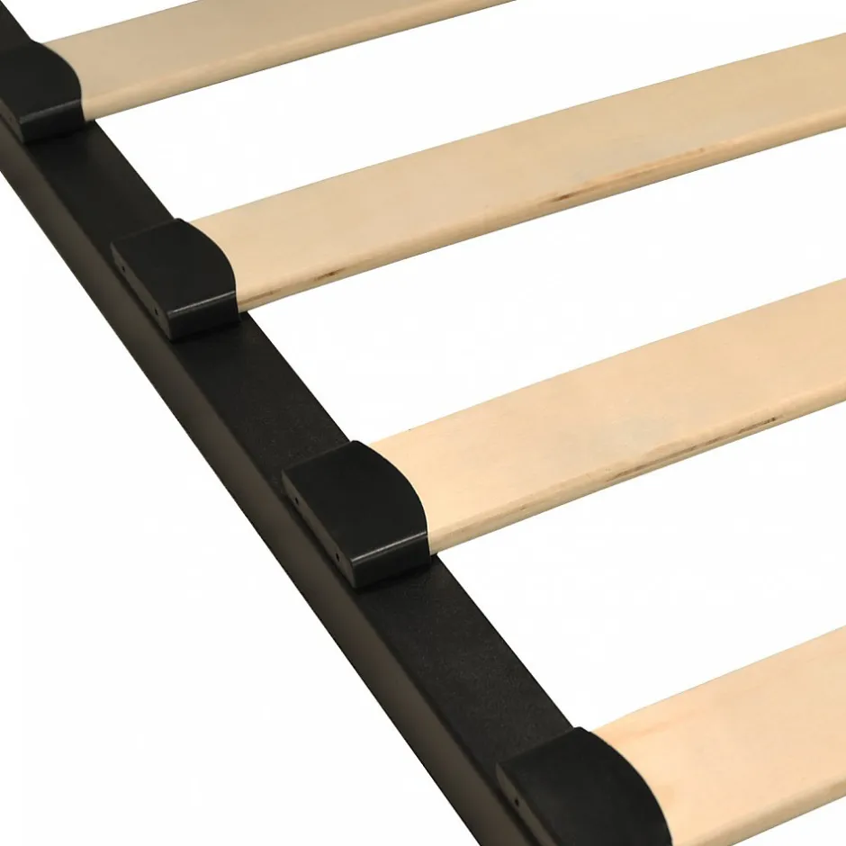Weber Industries Sommier Métal RENO 140x190 cm + 1 pied amovible / Noir