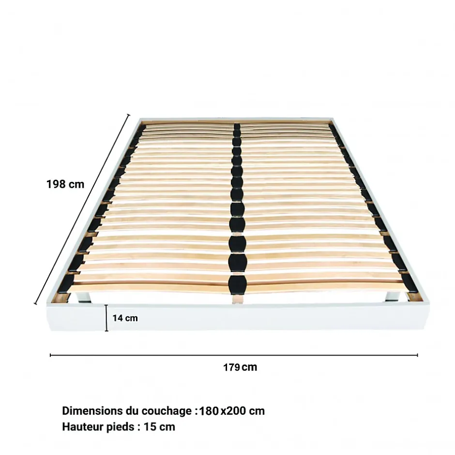 Weber Industries Sommier sur pied SOMKIT 180x200 / Blanc Online