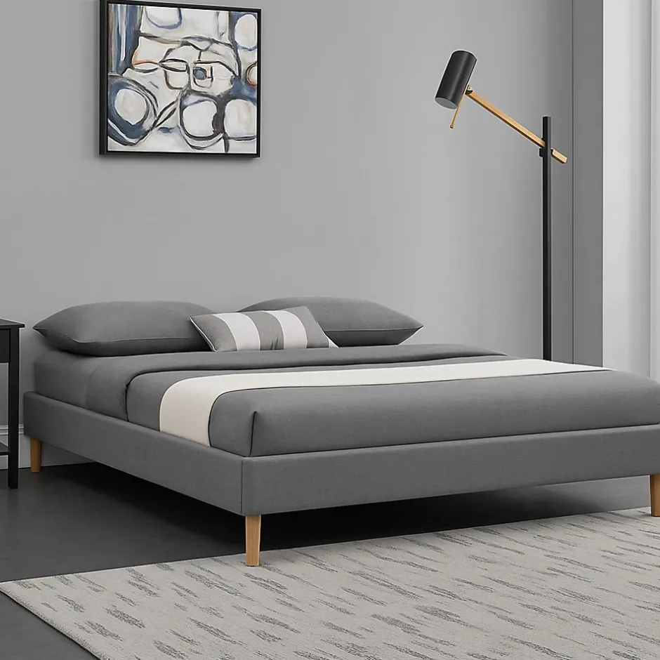 King Of Dreams SOMMIER TAPISSIER 20 cm soutien ferme confort optimal usage quotidien montage rapide 180x200 SOMMIER MINA GRIS