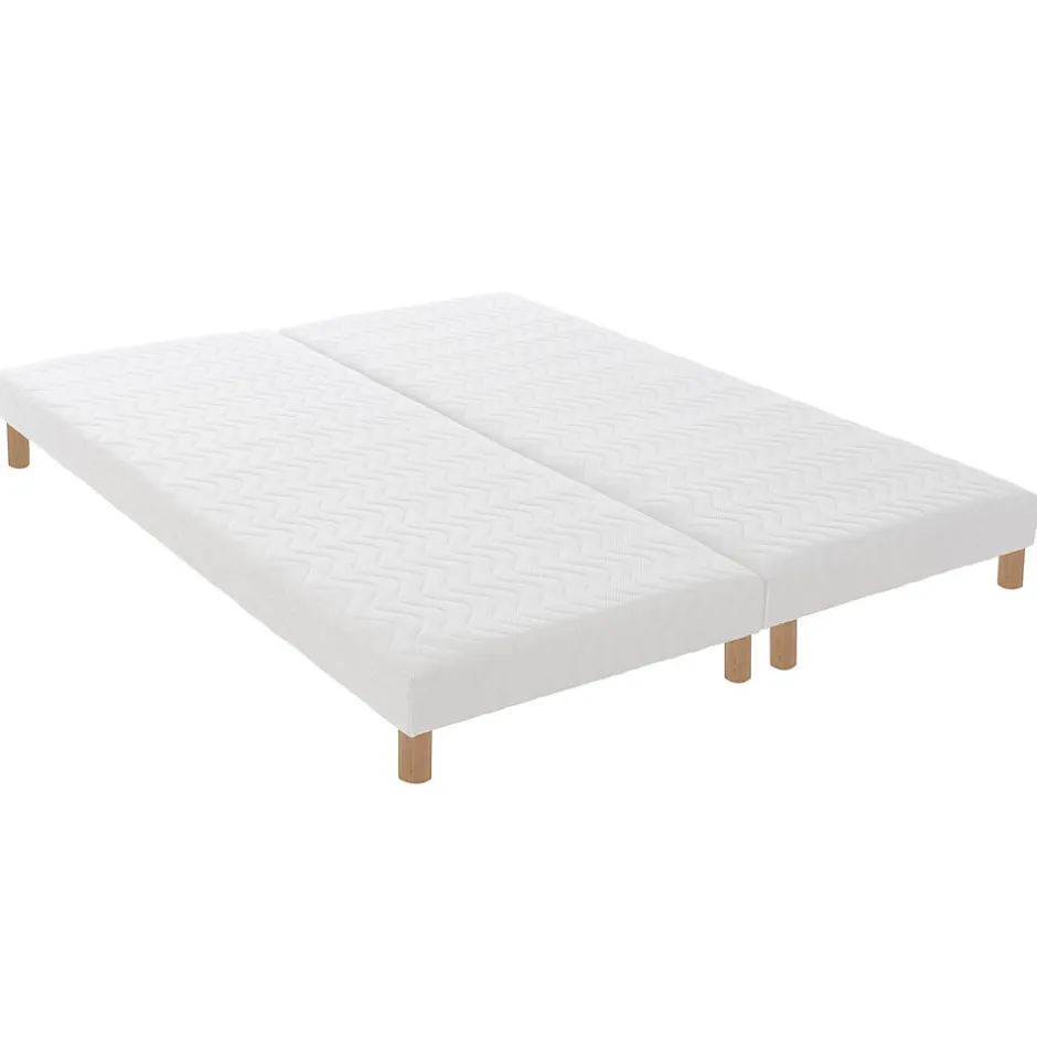 Idliterie Sommier tapissier à lattes blanc 2x90x200
