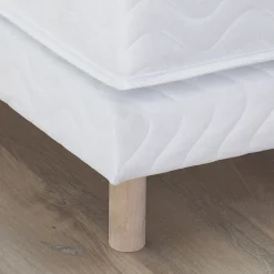 Idliterie Sommier tapissier à lattes blanc 2x90x200