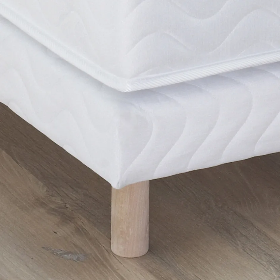 Idliterie Sommier tapissier à lattes blanc 2x90x200