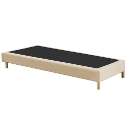 Idliterie Sommier tapissier à lattes fixes 90x190 beige