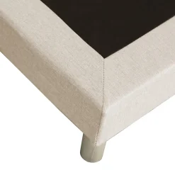 Idliterie Sommier tapissier à lattes fixes 90x190 beige