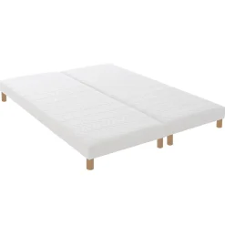 Idliterie Sommier tapissier à lattes blanc 2x80x200