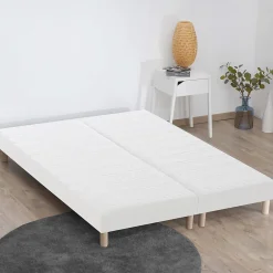 Idliterie Sommier tapissier à lattes blanc 2x80x200