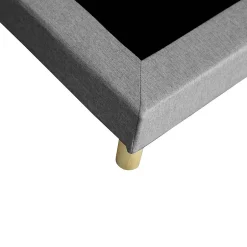 Idliterie Sommier tapissier à lattes fixes 180x200 gris chiné