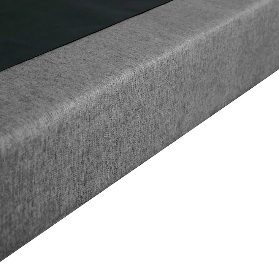 Idliterie Sommier tapissier à lattes fixes 180x200 gris chiné