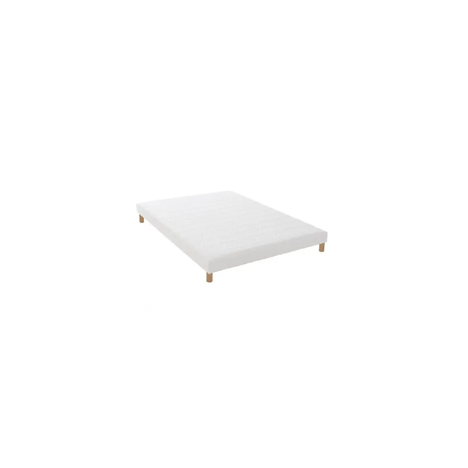 Idliterie Sommier tapissier à lattes blanc 160x200