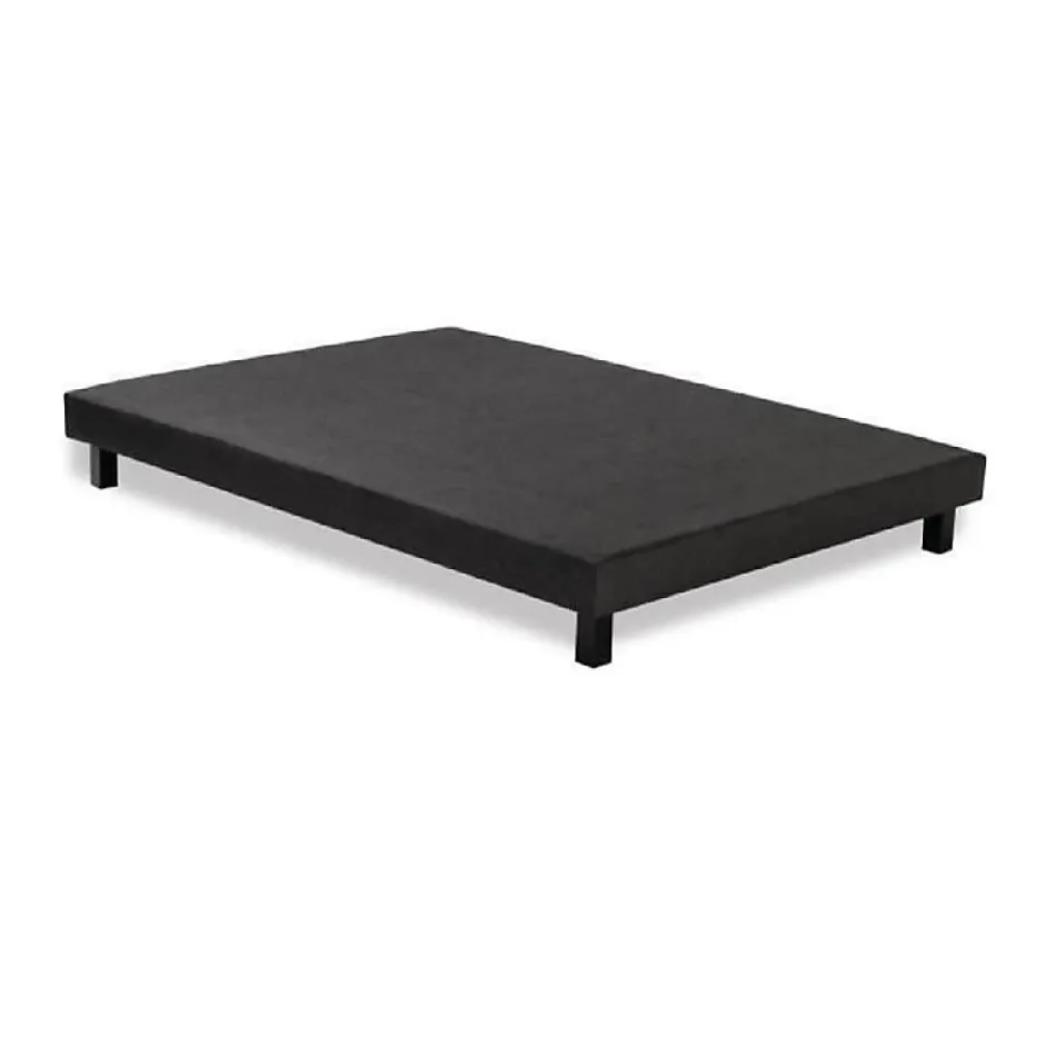 Deko Dream Sommier tapissier a lattes 160 x 200 - Bois massif gris anthracite + pieds - FINLANDEK Rakenne Outlet