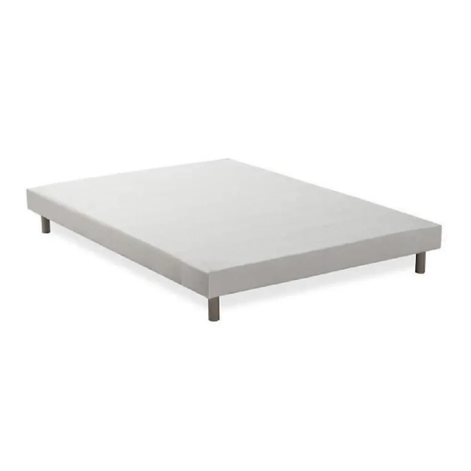 Deko Dream Sommier tapissier a lattes 160 x 200 - Bois massif blanc + pieds - FINLANDEK Rakenne