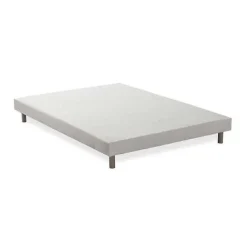 Deko Dream Sommier tapissier a lattes 160 x 200 - Bois massif blanc + pieds - FINLANDEK Rakenne