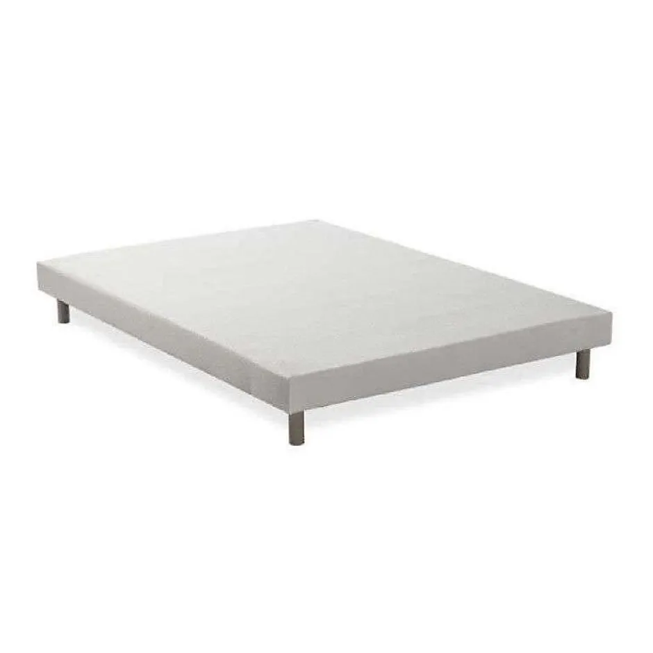 Deko Dream Sommier tapissier a lattes 160 x 200 - Bois massif blanc + pieds - FINLANDEK Rakenne
