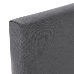 Vs Venta-Stock Sommier tapissier Aura + tête de lit 140x190 cm Gris Foncé, hauteur 30 cm