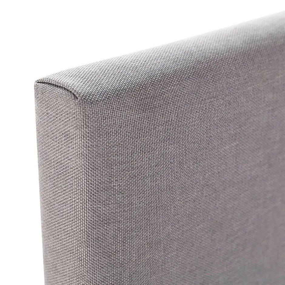 Vs Venta-Stock Sommier tapissier Aura + tête de lit 90x190 cm, Gris clair, hauteur 30 cm Discount