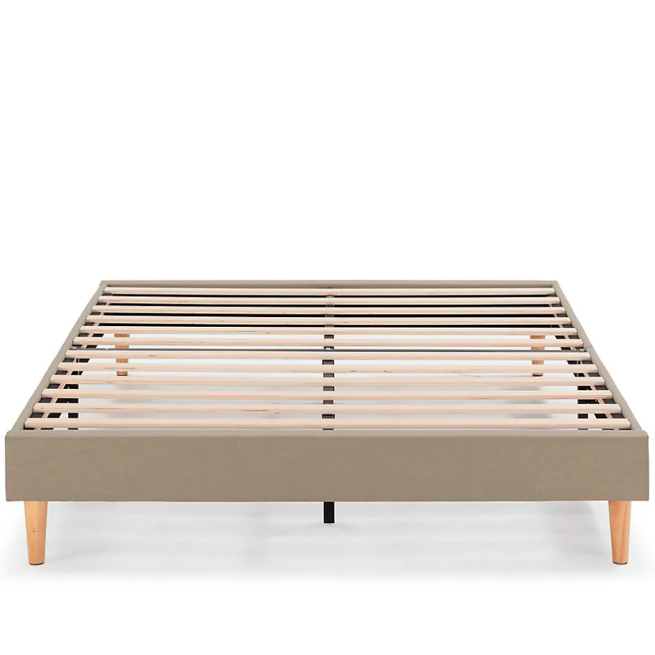Vs Venta-Stock Sommier tapissier Aura 140x200 cm Beige, Hauteur 30 cm
