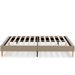Vs Venta-Stock Sommier tapissier Aura 140x200 cm Beige, Hauteur 30 cm