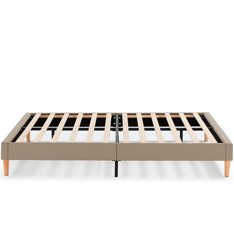 Vs Venta-Stock Sommier tapissier Aura 140x200 cm Beige, Hauteur 30 cm