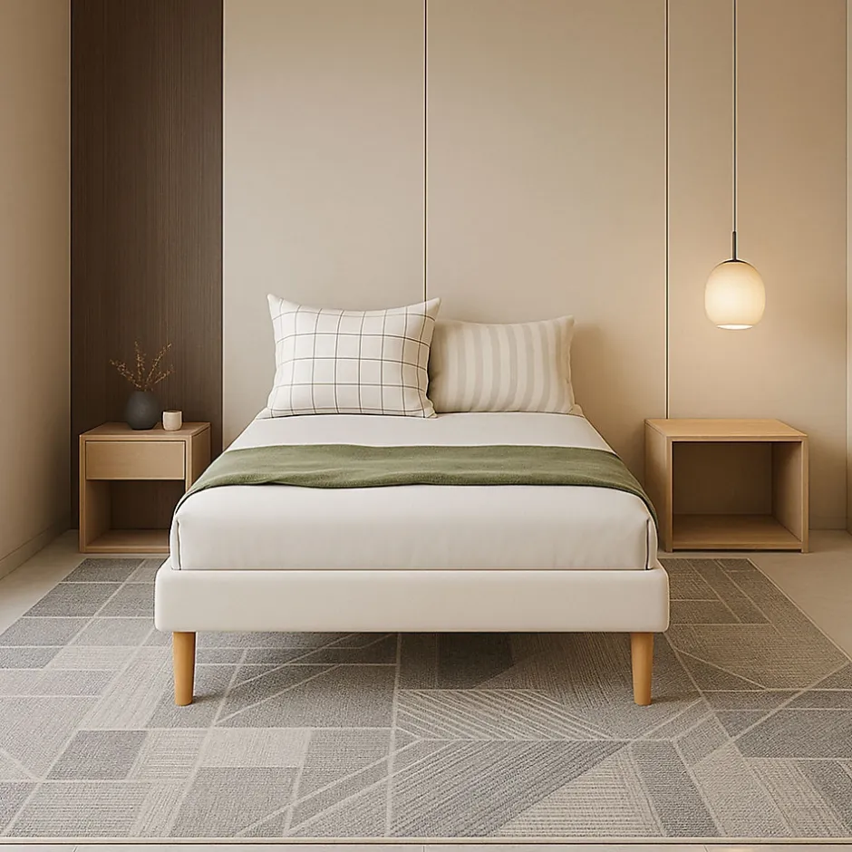 King Of Dreams Sommier tapissier blanc - 80x200 - pieds 20 cm - 13 lattes - montage rapide - confort optimal - usage quotidien
