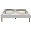 King Of Dreams Sommier tapissier blanc - 140x190 cm - soutien ferme - confort optimal - montage rapide et facile - pieds de 20 cm -pour matelas.