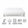 By Sommiflex. SOMMIER TAPISSIER BLANC 160x200 cm FABRICATION FRANÇAISE ARTISANALE PIEDS OFFERTS HAUTEUR avec PIEDS 27 cm Discount